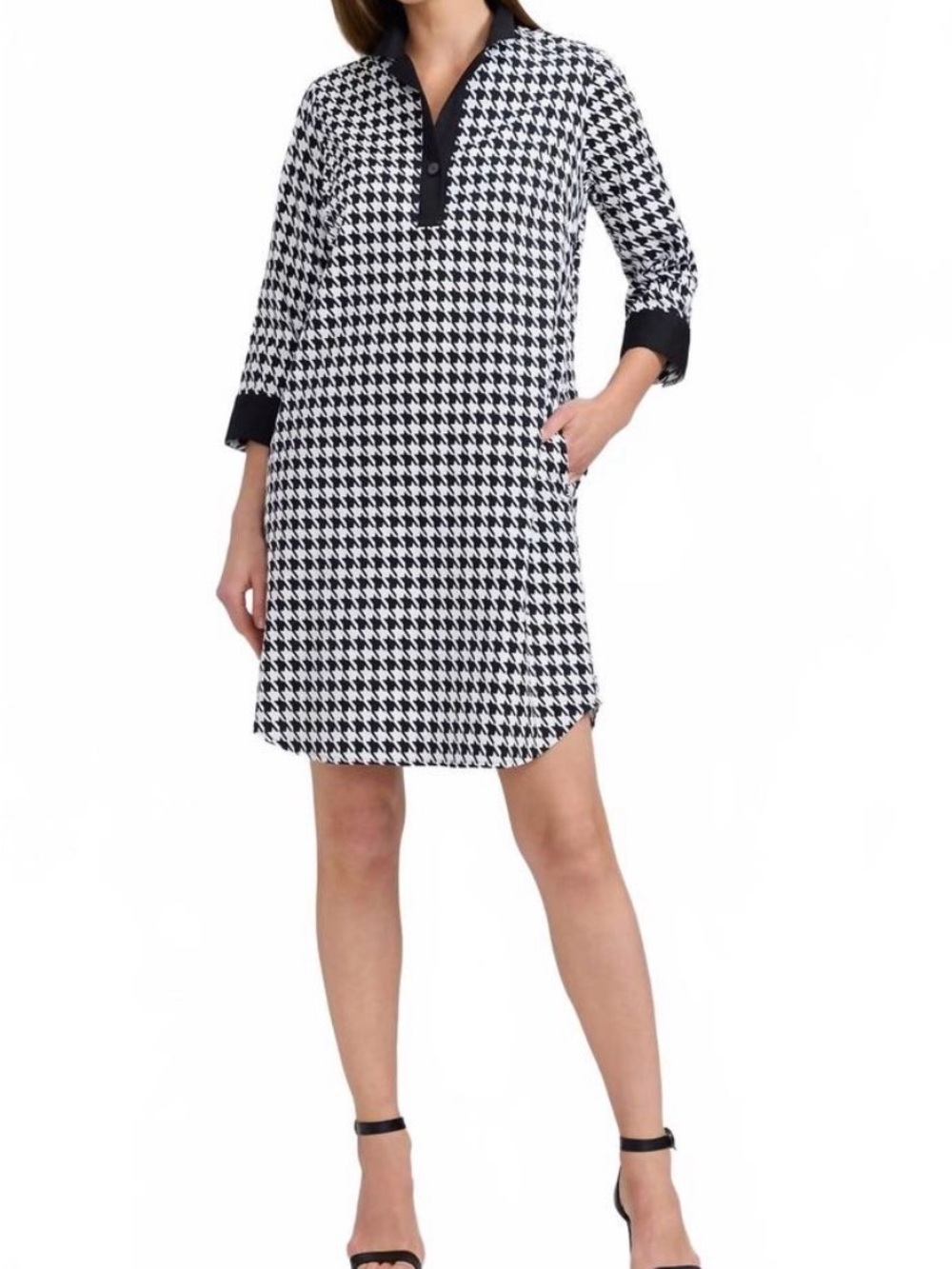 Foxcroft Sloane Houndstooth Dress